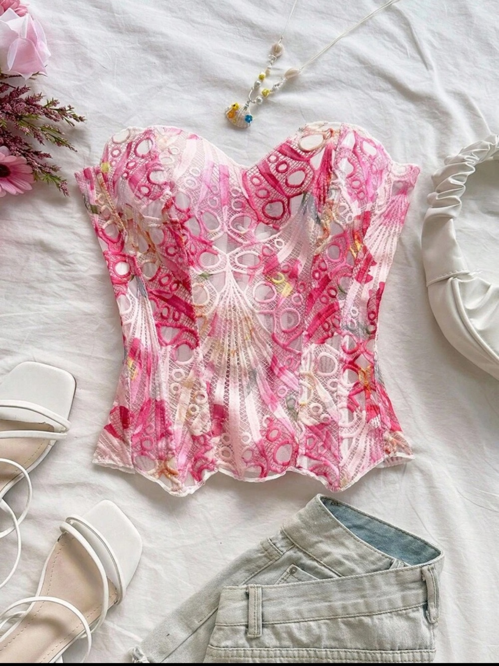 NWT (S) Bright Pink Corset - small & medium available, both never worn
